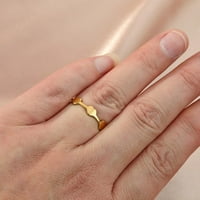 Srčani ljubavni prsten od nehrđajućeg čelika Srčani prsten Dainty Silver Ring Rođendan Party Pokloni