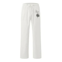 SKPBlutn casual pantalone za žene Štampanje casual labavih hlača sa džepovima elastične visoke struke