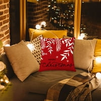 Njspdjh božićni poklopac Božićni jastuk za božićni jastuk za odmor jastuk jastuk za božićno seosko kuća dekor na razvlačenje božićnog stabla pahuljica jastučnica
