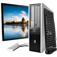 Obnovljen HP Srebrni Compaq Desktop Intel Core Duo 2.9GHz 8GB RAM 500GB HDD Intel GMA DVD-RW Windows