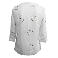 Ženske vrhove kratkih kratkih rukava Grafičke majice kratkih rukava ljetna odjeća moda Henley bluze lagana comfy bluza za majicu