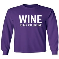 Vino je moja majica dugih rukava za valentinu