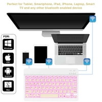 U lagana ergonomska tastatura sa pozadinskim RGB svjetlom, višestrukim tankom punjivom tipkovnicom Bluetooth 5. i 2,4 GHz stabilna priključna tastatura za TECNO POVA 2