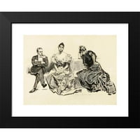 Charles Dana Gibson Crni moderni uokvireni muzej umjetnički print naslovljen - odlučna žena