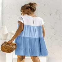 Ženska ljetna haljina Boho kratka rukava majica haljina Babydoll ruffles casual mini odmor ženska haljina s-2xl