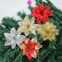Anna Artificial Božić sjajni cvijet Drvo viseći Xmas Dekoracija stabla zabave