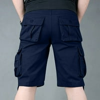 Zkozptok Teretne kratke hlače za muškarce plus veličina Ljetne kratke hlače Multi-džepovi opuštene hlače na plaži, mornarice, xxxl