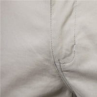 Muške ravno fitne kratke hlače Dužina koljena Dugme za patentni zatvarač Elastična srednja struka Hlače