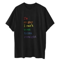 LGBT gay s majicama za žene LGBTQ Equirth majice Ljubav osvaja dugi slovo Ispis Tee vrhovi