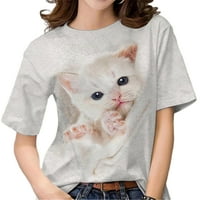 Luxplum dame majica za životinje TISCH THICE THREA Scrokraj ljetni vrhovi Comfy TEE Holiday Tunic BluZa