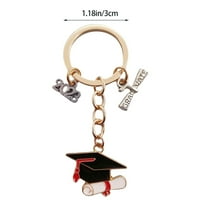 Mishuowoti privjesak za prstenje za ključeve za tastere za batetni pokloni za diplomiranje za njezin