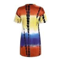 Haljine za žene ženski fit & flare V-izrez kratkih rukava grafički otisci haljine srednje dužine modni