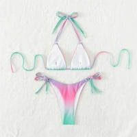 Feterrnal ženska modna čvrsta boja seksi šuplji otvoreni nazad bikini kupaći kostim split kupaći kostim