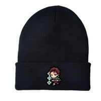 Anime Demon Slayer Beanie Pamuk Pleted izvezeni logotip uvlačivši zimski šešir