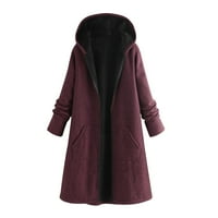 Zimski kaputi za žene topla debela podstavljena fleka preveliki kaput s šerpa obloženi patentni zatvarač