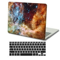 Kaishek Hard Case Cover kompatibilan sa Macbook Air s. Poklopac + crna tastatura, Galaxy 106_7