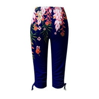Safuny ženske joge nogavice Capri pantalone padaju sport sportski strijezera djevojke opuštene cvjetne