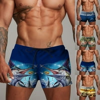 Muški kratke kratke novost SWIM grafički ispisani mrežirani mrežni plaža Havaji Stil kratke hlače za