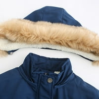Topli zimski kaputi za žene modna jakna od parke plišana ovratnik sa kapuljačom na kapuljaču Fleece
