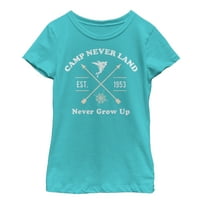 Djevojka Peter Pan Camp Neverland Grafički tee Tahiti Blue Medium