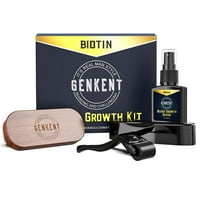 Genkent Kit za rast brade uključuje rolo rasta brade brade BEARD BEARD četkica Derma valjak stimulira