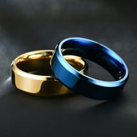 Glupe breze široki anti-hrđe muškarci prsten od nehrđajućeg čelika Jednostavan izvrsni zaručni prsten