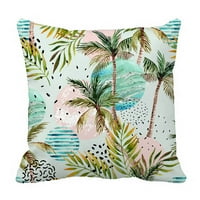 Palmi stablo listova mramora grunge doodle teksturirani krugovi jastuk jastučni jastuk jastuk zaštitnika