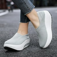 Ženske cipele STANI Čvrste boje tenisice velike veličine Debele jedino spande cipele Sportske ženske cipele Siva veličina 8.5