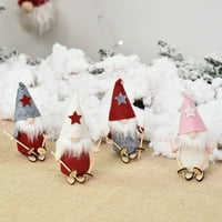 Pnellth Božić Gnome Skijanje Santa Luck Viseći privjesak za zabavu Xmas Dekoracija stabla