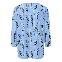 Košulje za žene za žene Slatke grafičke grafike TEes Bluze casual plus veličina osnovnih vrhova Pulover