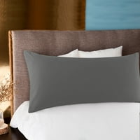 Piccocasa egipatska pamučna jastučna jastučna jastučna patentni jastuk, tamno siva, 20 x60