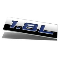 Motoring EM-AS-18L-BL Metal Emblem Car BUMPER TRUNK FENDER DECAL LOGO BADGE CHROME BLUE 1.8L