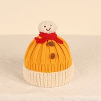 Eyicmarn Kid Winter Hat, pletenje toplo zaštita Slatka plišana lopta Velvet Crtani snjegović Soft Boy