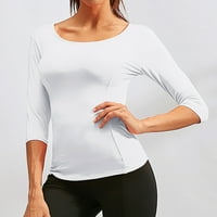 Clearsance HFYIHGF košulje za vježbanje za žene Poluonice Criss Cross V-nazad Dry Fit Atletic Tops Gym