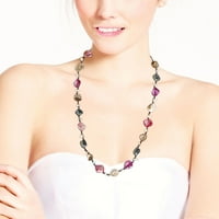 AERAVIDA BOHO CHIC nadahnula šarene školjke na pamučnom konopu dugu letnju ogrlicu za žensku odraslu osobu