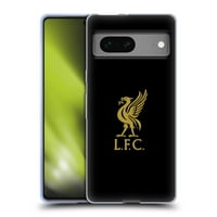 Dizajni glave službeno licencirani Liverpool fudbalski klub Jetra logo za ptice zlata na crno mekoj kućištu GEL kompatibilan sa Google Pixel 7