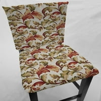 Jesenji jeseni cvjetni listovi stolica za trpezariju natrag navlake ili poklopci sjedala od strane Pennyjeva potrebnih stvari
