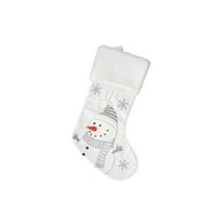 Veki 19.2 * 8. U bijelim božićnim čarapama Penguin snjegović nose četiri poklon torbe božićne ukrase