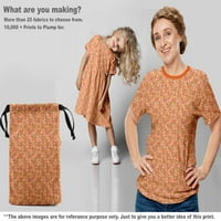 Onuone pamučna kambrična tkanina narančasta dječja životinjska šivaća tkanina od dvorišta tiskana diiy odjeća šiva se