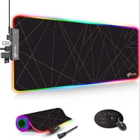 Proširena RGB Gaming Mouse Pad prostirke Extra Veliki mekani LED jastučić za miša, gumeni bazu protiv
