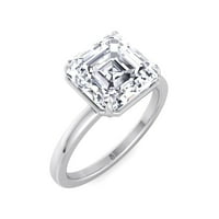 Tucson - Moissite Asscher Cut Lab Diamond Solitaire Angažman prsten