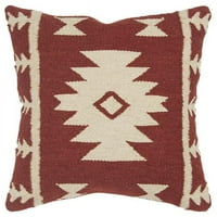 Homeroots Crvena, bež i bjelokosti plemenski plemeni puni jastuk za bacanje