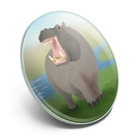 Hipopotamus ide u roar metal 1.1 vezati kapu za pin