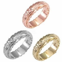 Park Vintage Wedding Band Ručno rezbarene legure Žene Ruže Cvjetni prsten za angažovanje nakita