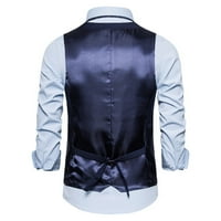 Simplmasygeni Muški blezer prsluk Plus veličina Muška zimska formalno poslovno tuxedo odijelo za prsluk
