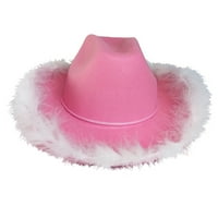 OCIVIESR Novelty kaubojski šešir s perjama za ženska kaubojska šeširka za žene za žene prerušiti se