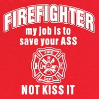 TEE Hunt vatrogasac Moj posao je uštedjeti sarkastičnu majicu Funny FD mušku košulju Novelty, zelena,