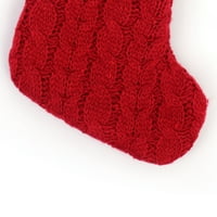Biayxms Božićni poklon čarapa, anicijali sa slova Pahuljica uzorak pletene crtane čarape Trpe poklon