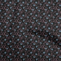 Onuone viskozne šifon crne tkanine cvjetni šivaći zanatske projekte Tkanini otisci na širokoj dvorištu