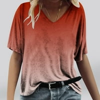 Dahich Tshirts Majice za žene Plus size cvjetne sitnice Casual Trendy kratki rukav V izrez Loose Tops